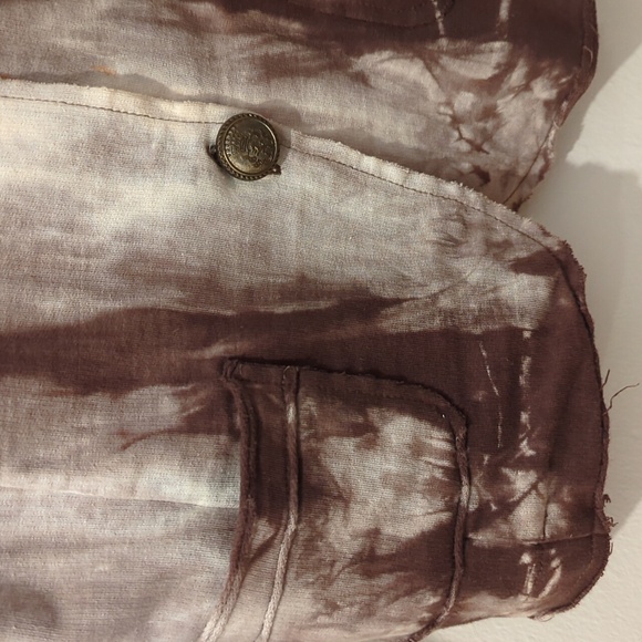 Tie-Dye Brown & Cream Blaser Size M - Picture 4 of 8